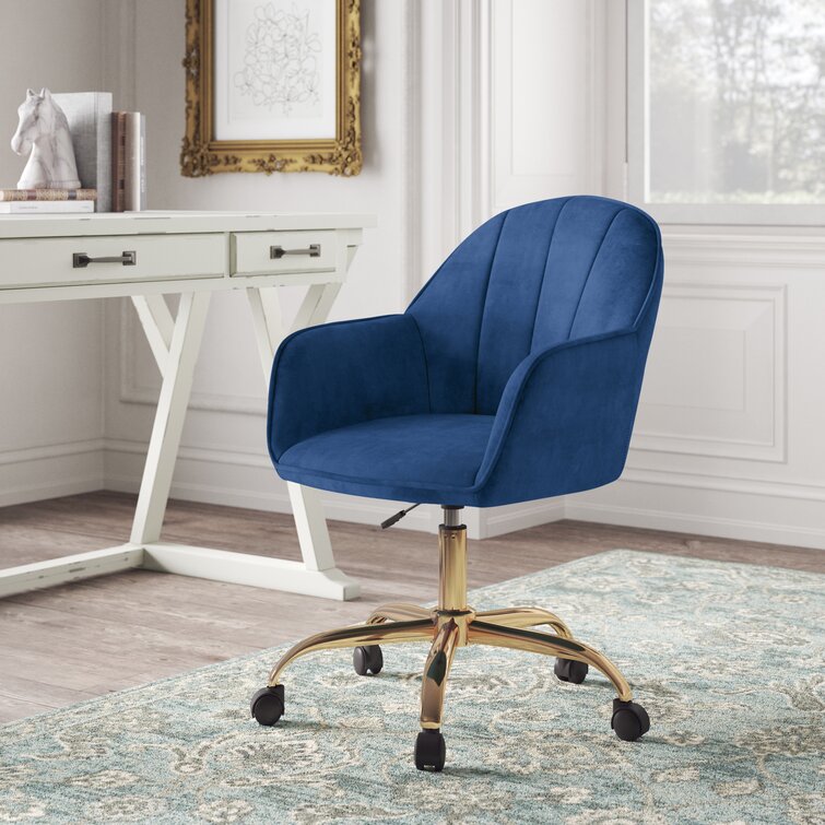 Navy and gold online desk chair